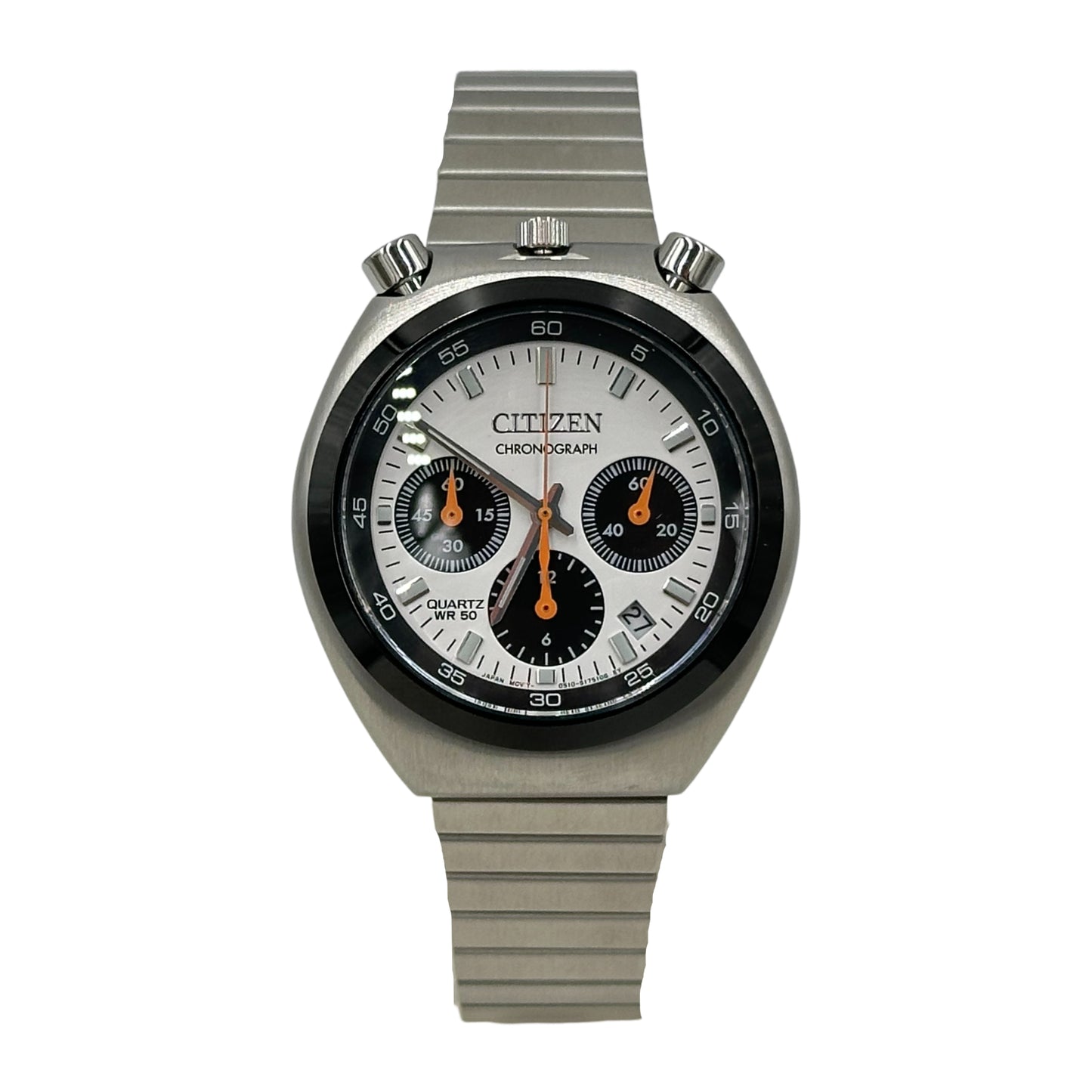 Citizen Bullhead Chronograph Stainless Steel Panda Tsuno Watch - AN3660-81A
