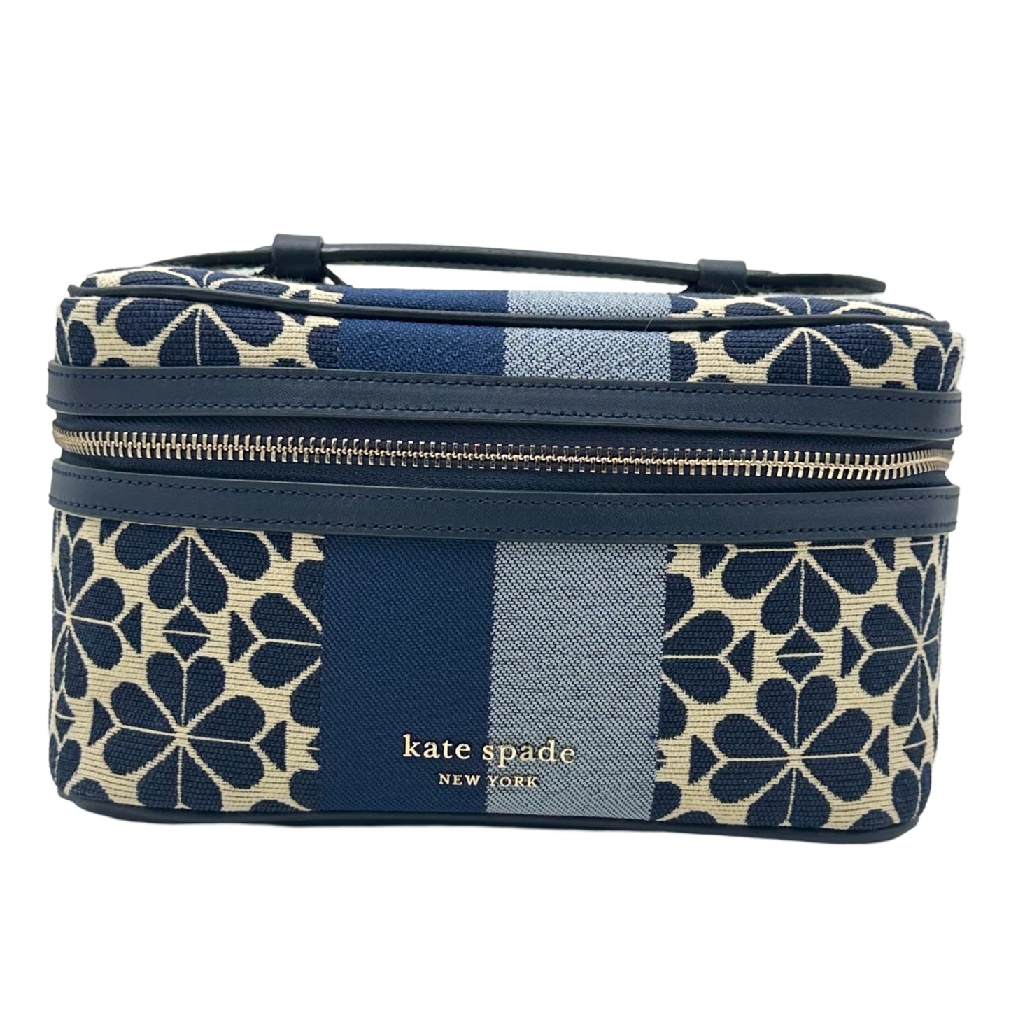 Kate Spade Spade Flower Jacquard Stripe Vanity Kit - Blue Multi