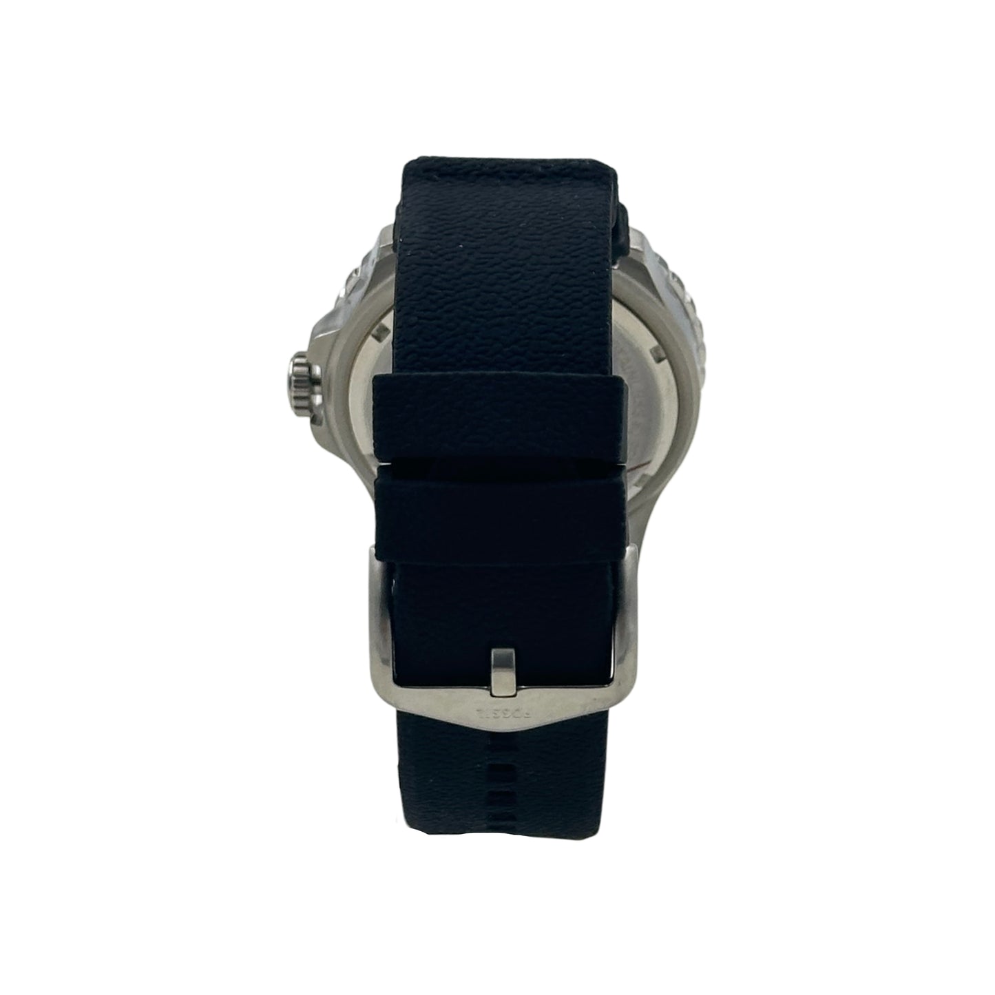 Fossil Blue GMT Black Silicone Watch - FS6049