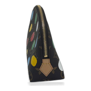 Louis Vuitton x Yayoi Kusama Cosmetic Pouch side profile on white studio background