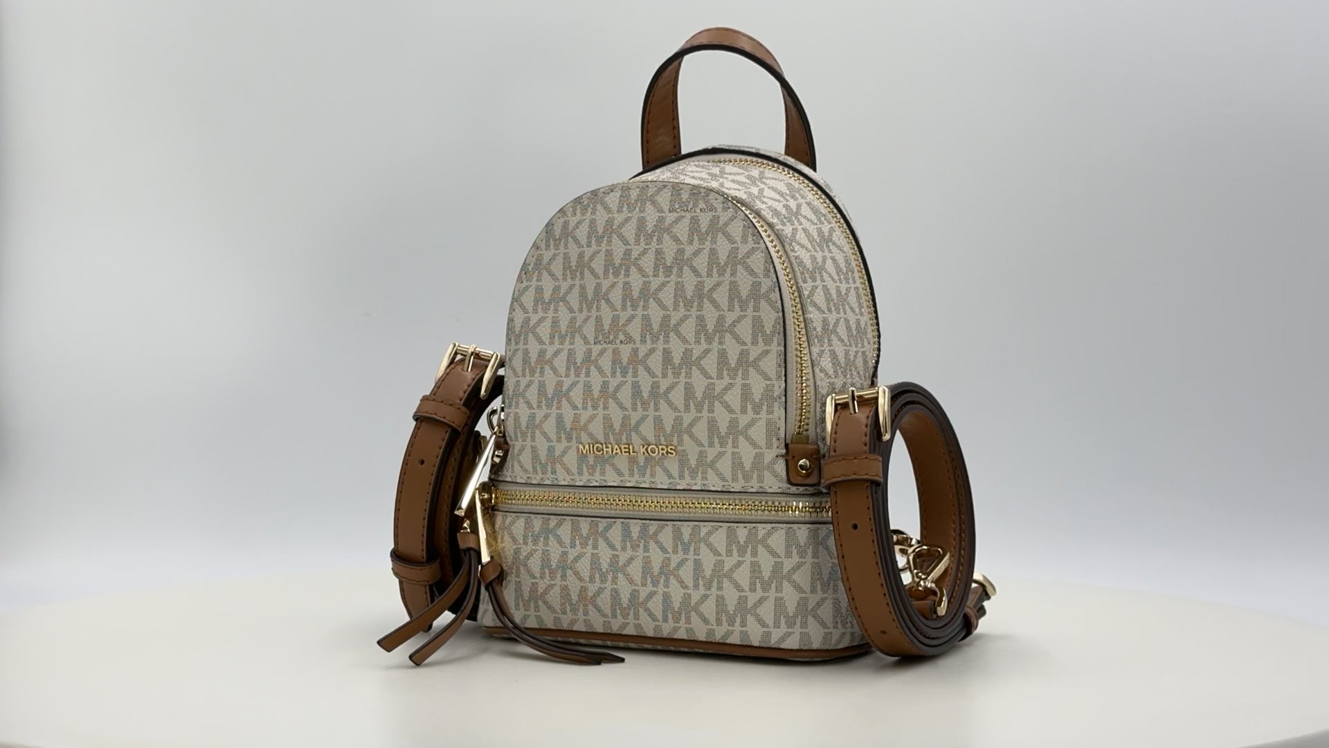 Michael Kors Rhea Zip Backpack - Beige 190864487632