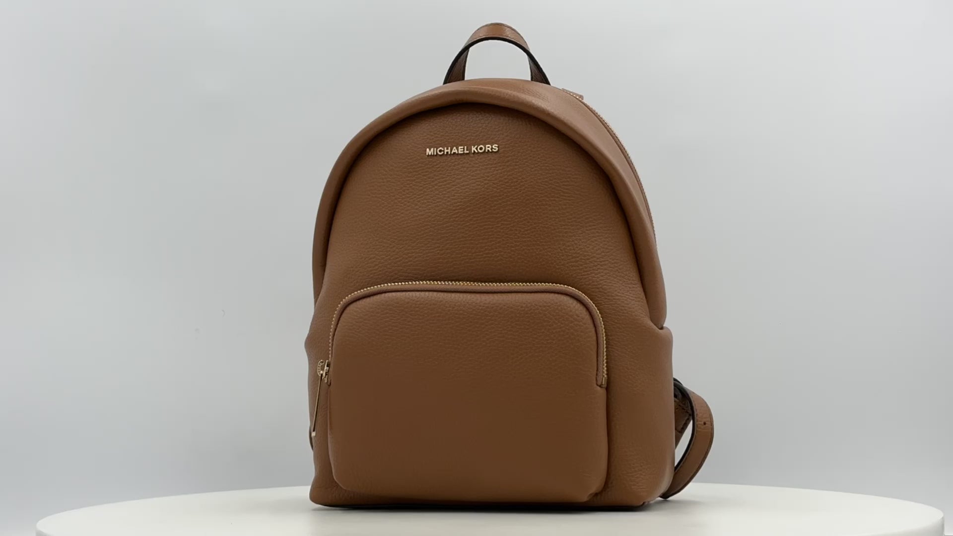 Michael Kors Erin Medium Pebbled Leather Backpack - Brown 194900722312