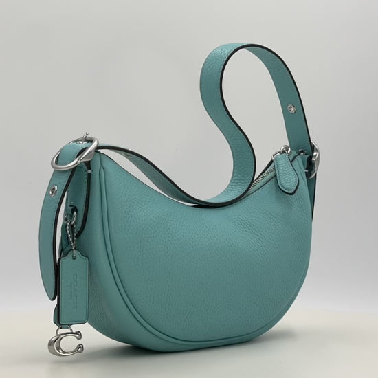Coach Women's Luna Faded Blue Soft Pebble Shoulder Bag - 195031985201