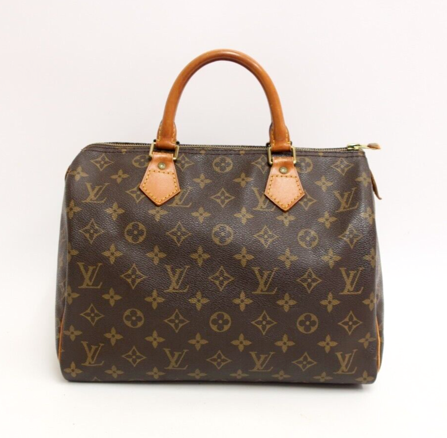 Authentic Louis Vuitton Speedy 30 Handbag Monogram Brown #22176 - Pre-Owned