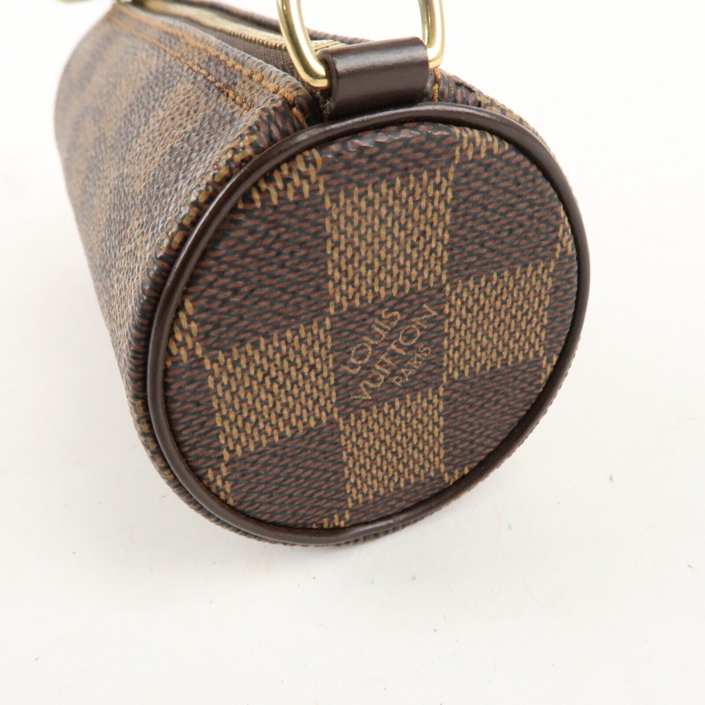 Auténtico minibolso Louis Vuitton Damier pre-amado para bolso Papillon - Marrón