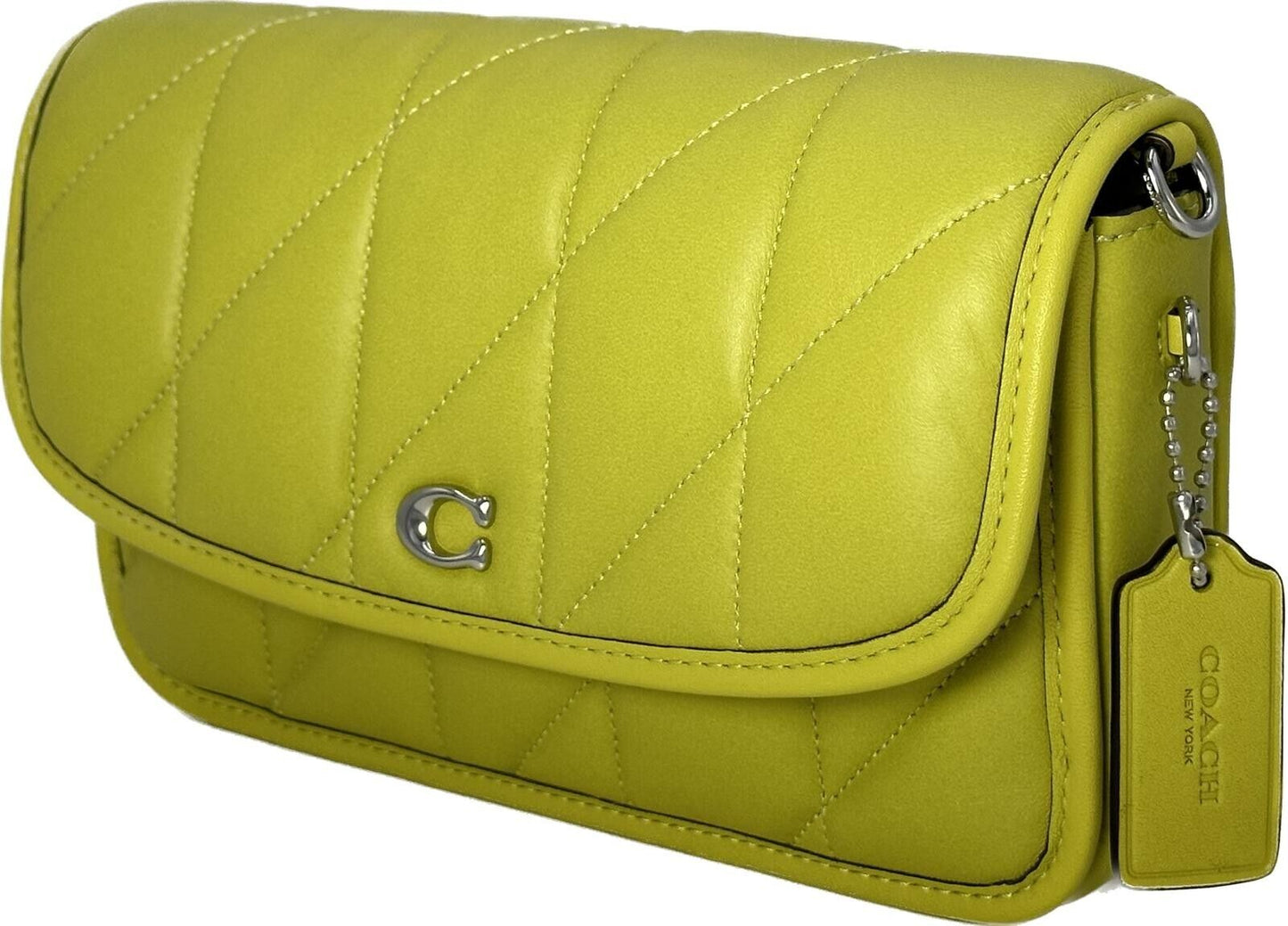 Coach Women's Key Lime Quilted Pillow Leather Hayden Crossbody Purse Bag C8571