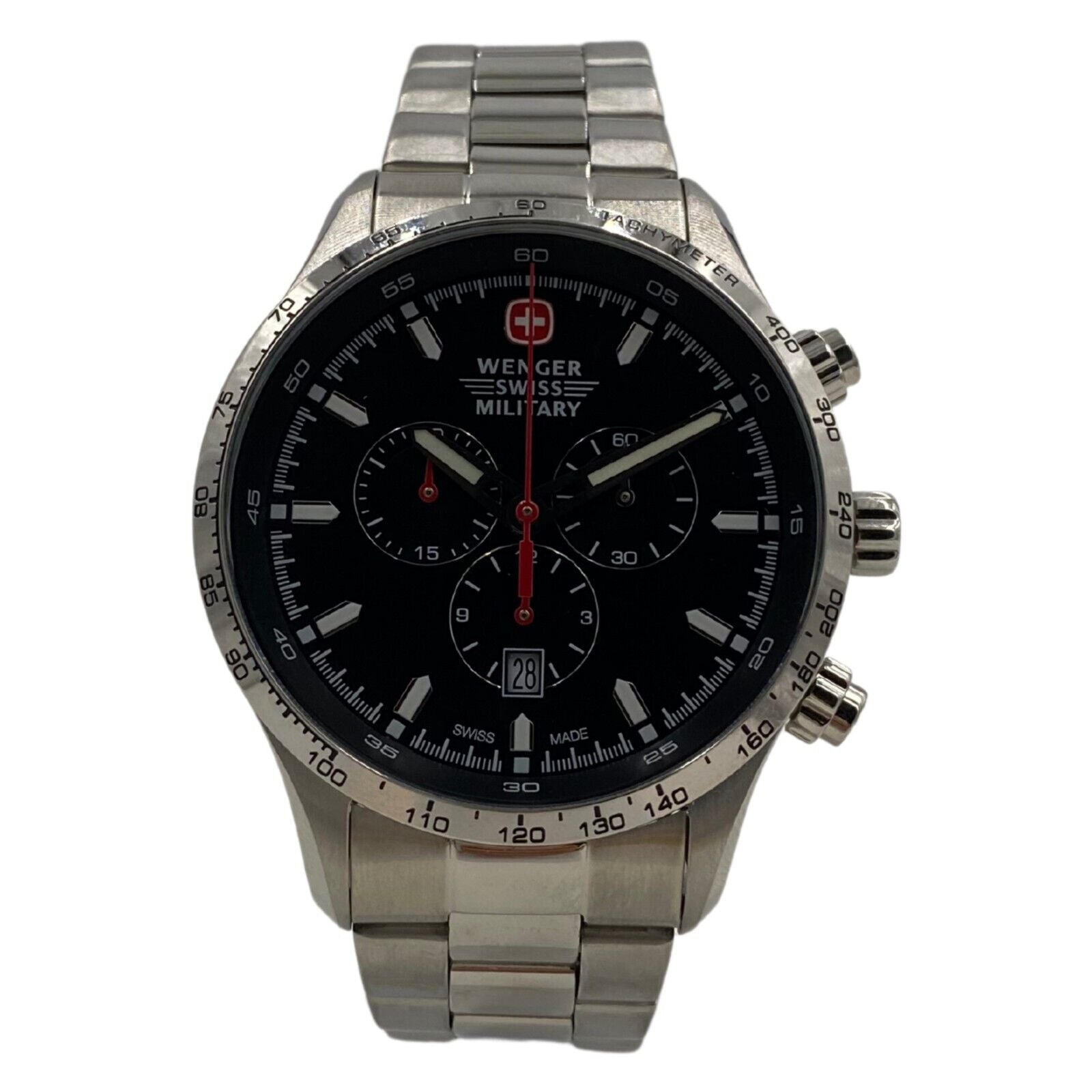 Wenger Men's Classic Quartz Chrono SS Bracelet Watch - 01.9043.203C - 46928067763