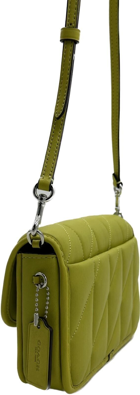 Coach Women's Key Lime Quilted Pillow Leather Hayden Crossbody Purse Bag C8571