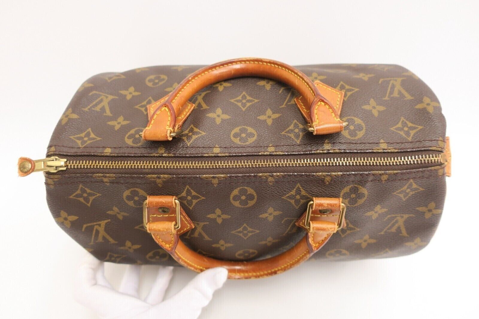 Authentic Louis Vuitton Speedy 30 Handbag Monogram Brown #22176 - Pre-Owned