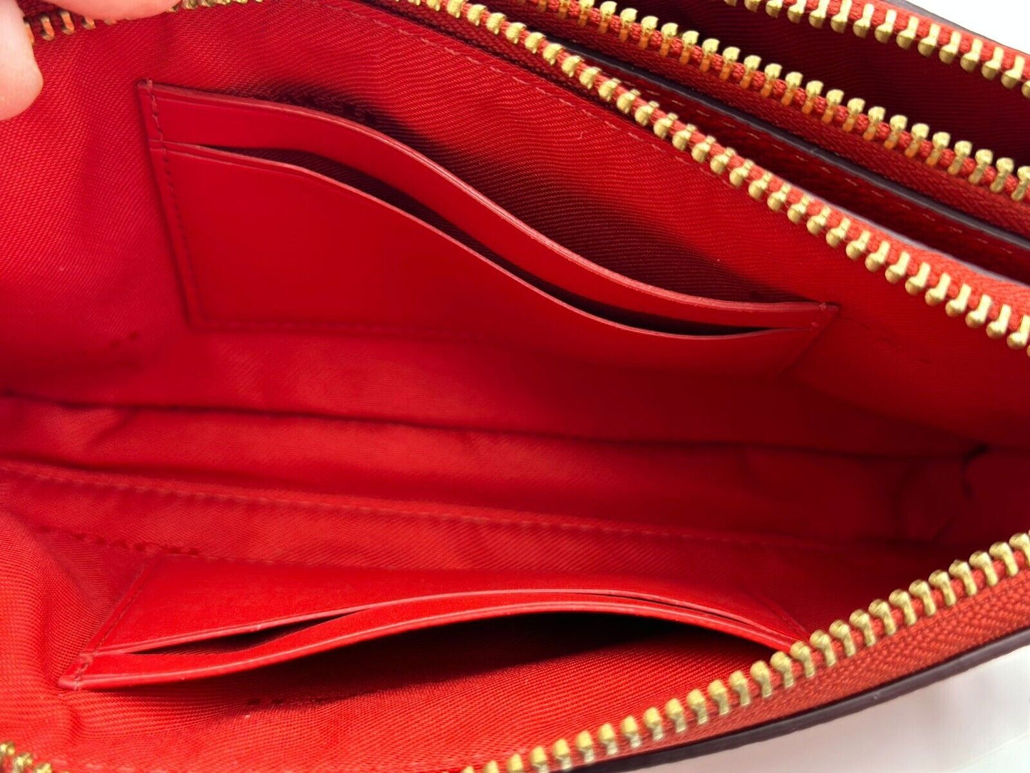 Coach Women's Kira Pebbled Red Leather Convertible Crossbody Bag