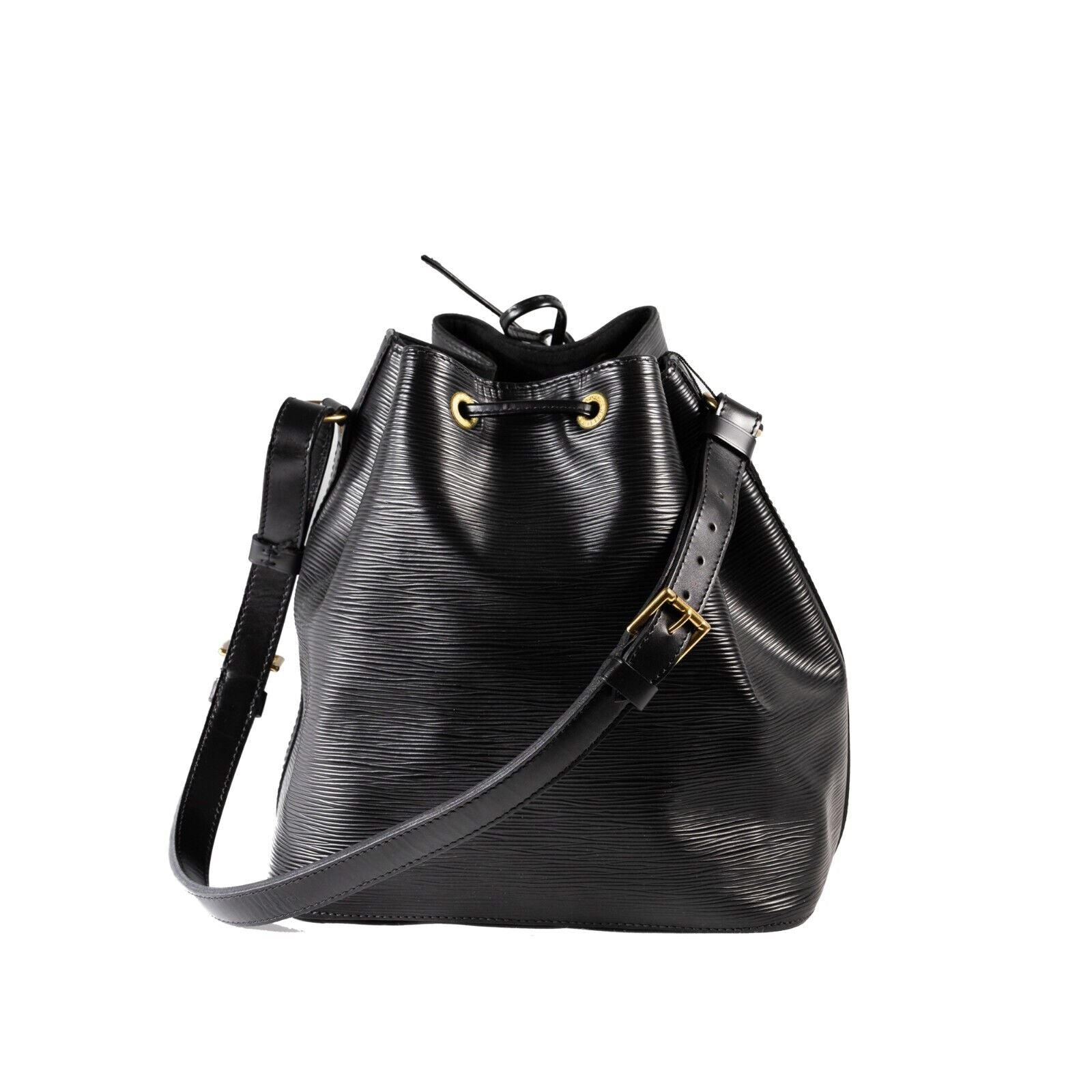 Louis Vuitton Petite Noe Drawstring Bag Black Epi Leather