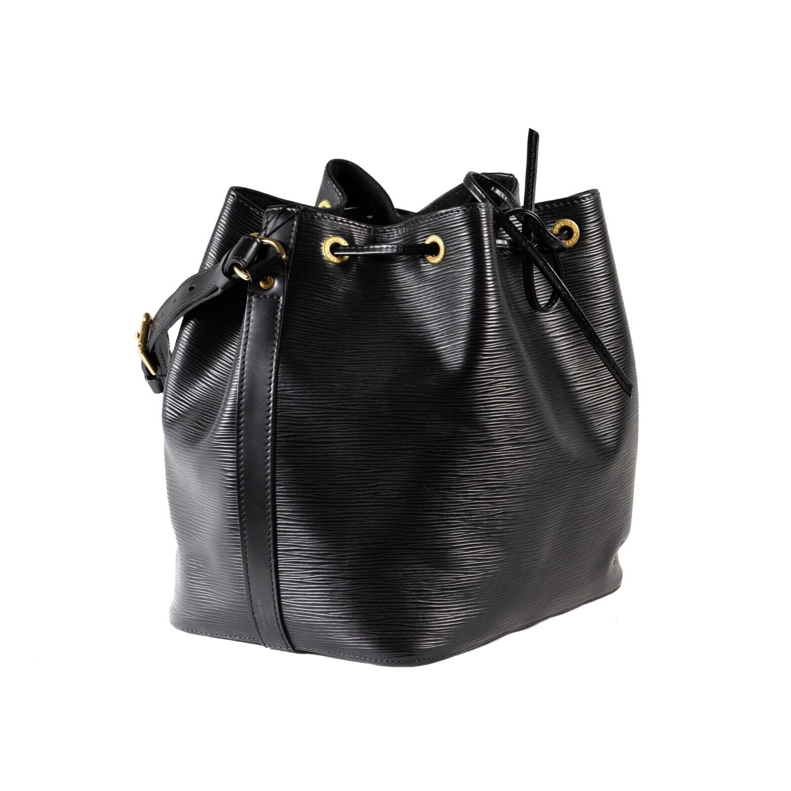 Louis Vuitton Petite Noe Drawstring Bag Black Epi Leather - 2180100223160