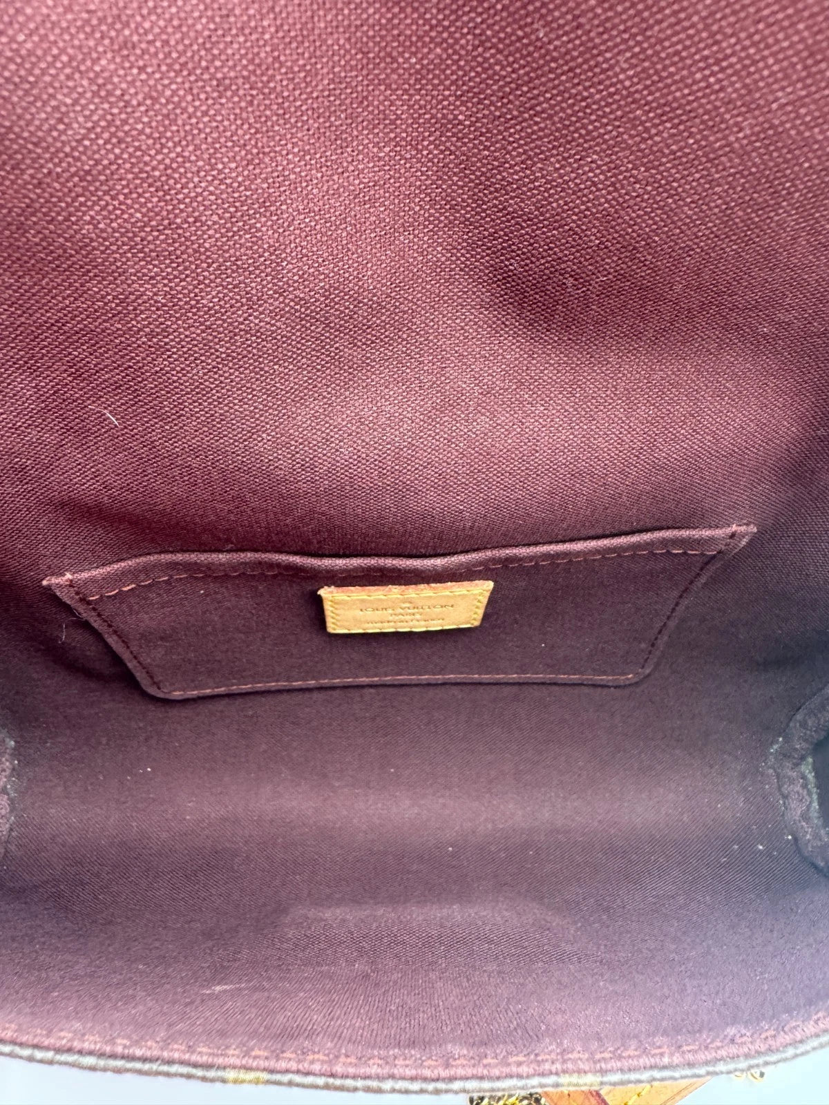 Louis Vuitton Monogram Canvas Shoulder Bag Brown LV Flap Crossbody Handbag Gold