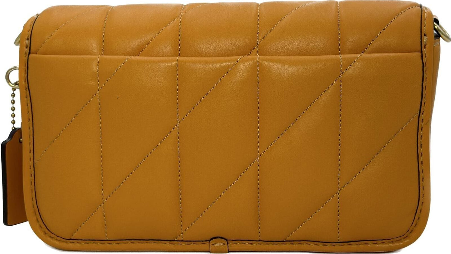 Coach Quilted Pillow Hayden Papaya Leather Crossbody Clutch Women's Bag C8571
