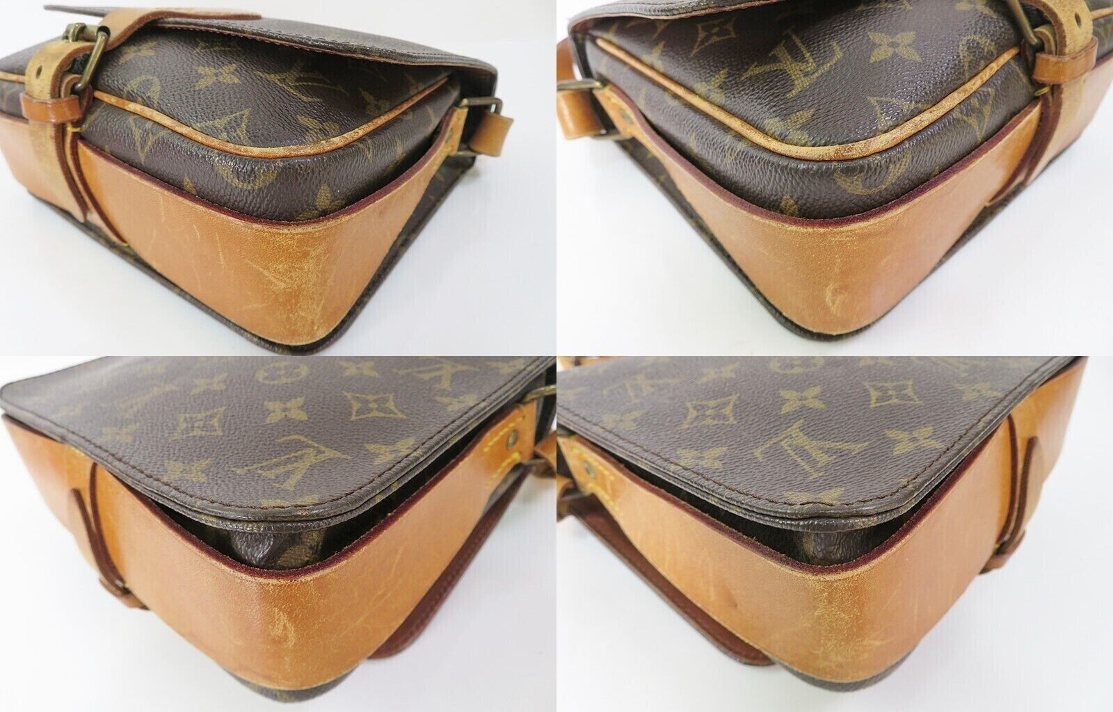 Authentic LOUIS VUITTON Cartouchiere MM Monogram Shoulder Bag Purse - Pre-Owned