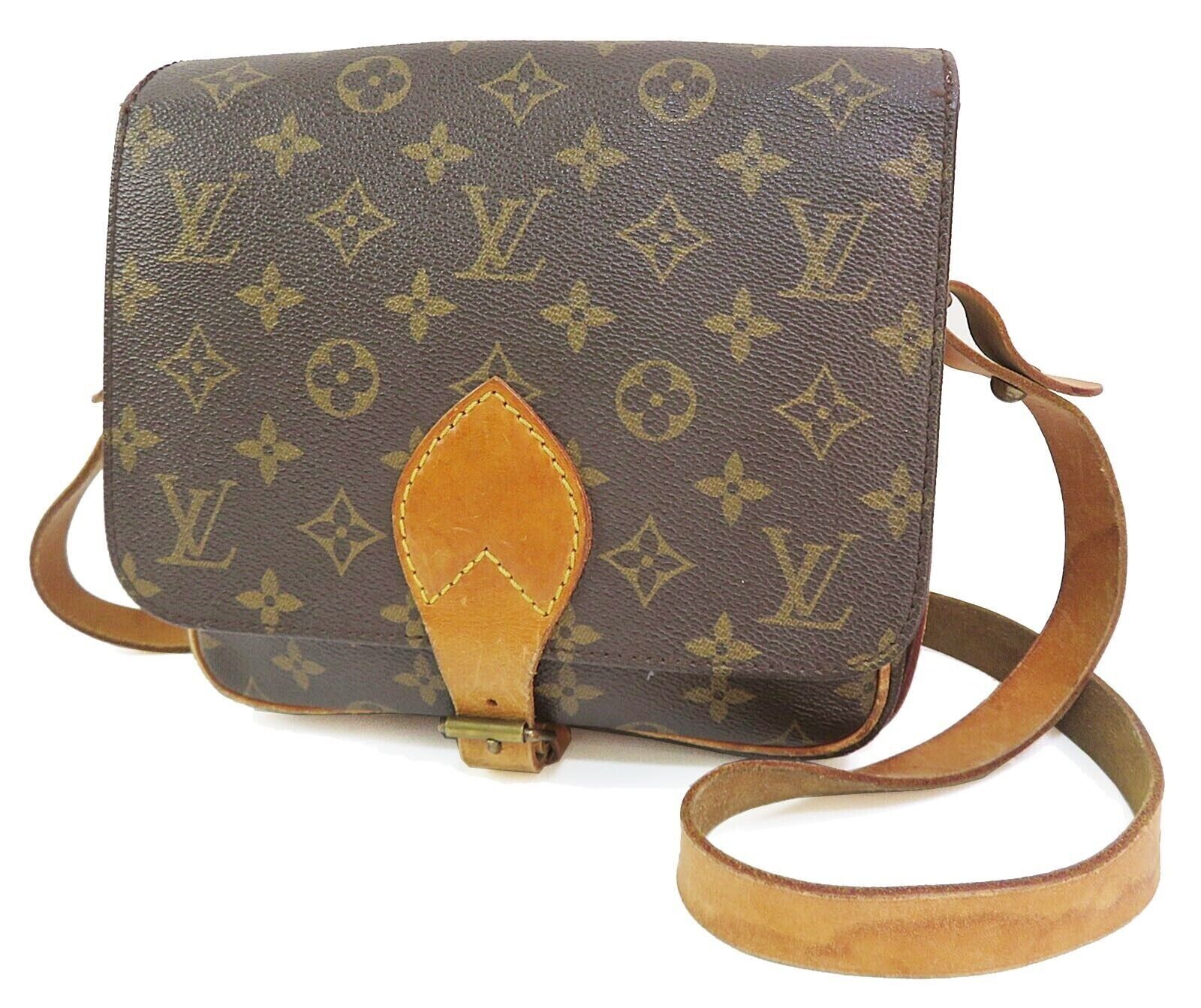 Authentic LOUIS VUITTON Cartouchiere MM Monogram Shoulder Bag Purse - Pre-Owned