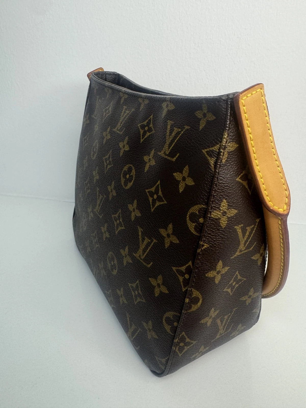 Louis Vuitton Looping Shoulder Bag MM Brown Canvas