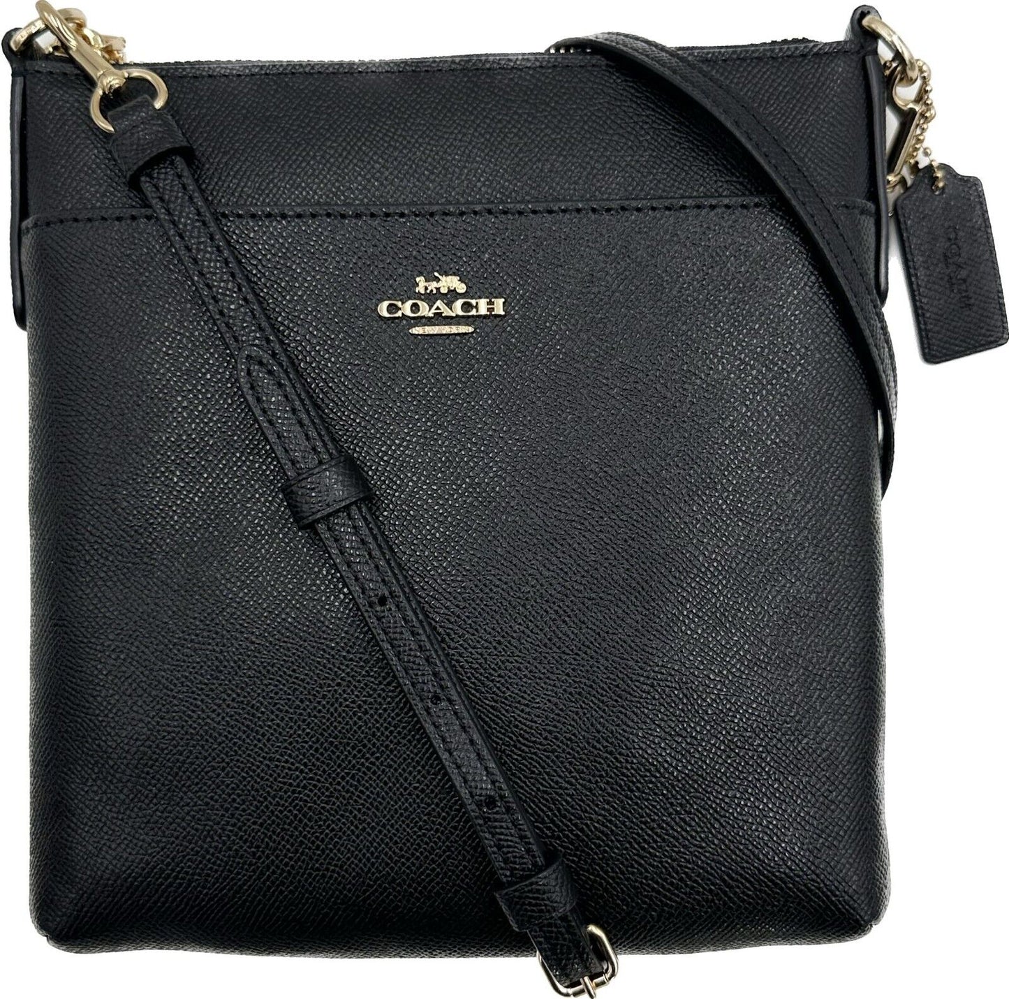 Coach Ladies Kitt Messenger Black Leather Crossbody Bag