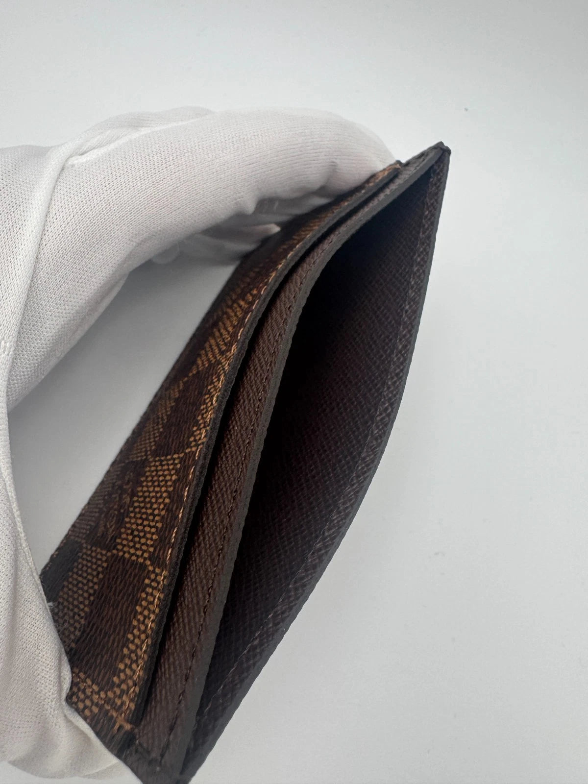Louis Vuitton Damier Ebene Card Holder – Brown Canvas Wallet