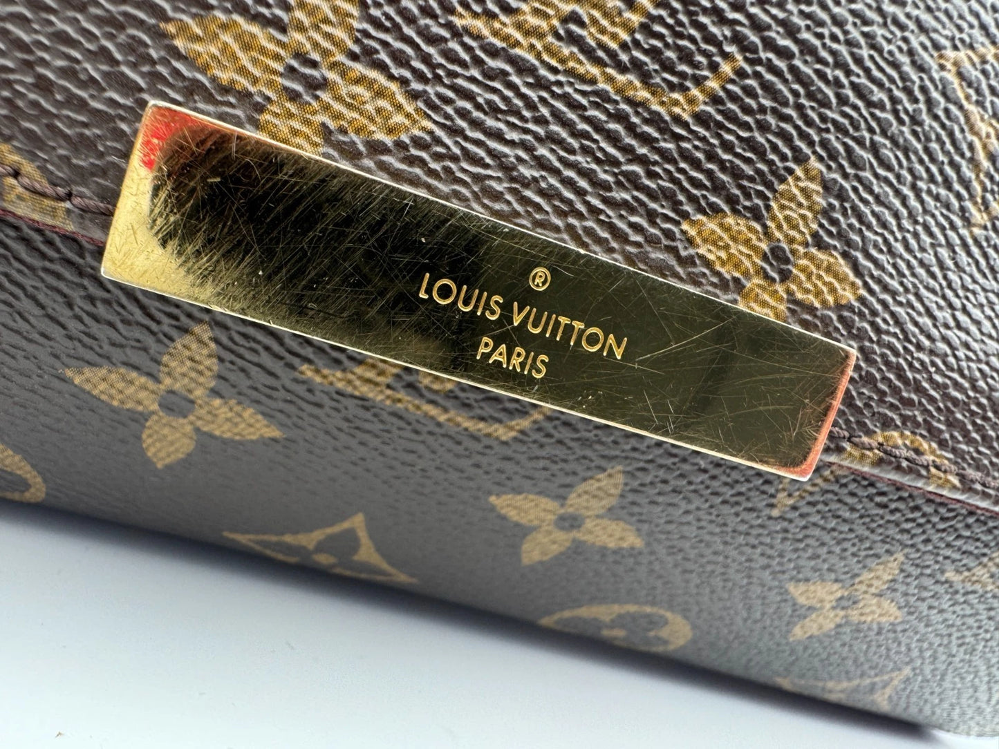 Louis Vuitton Monogram Canvas Shoulder Bag Brown LV Flap Crossbody Handbag Gold