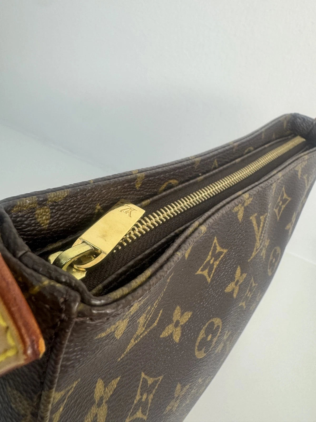 Louis Vuitton Looping Shoulder Bag MM Brown Canvas