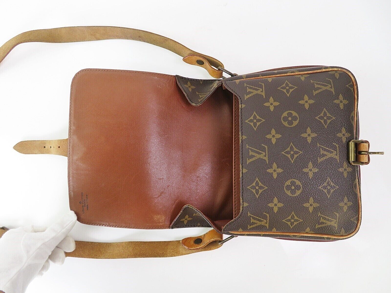 Authentic LOUIS VUITTON Cartouchiere MM Monogram Shoulder Bag Purse - Pre-Owned