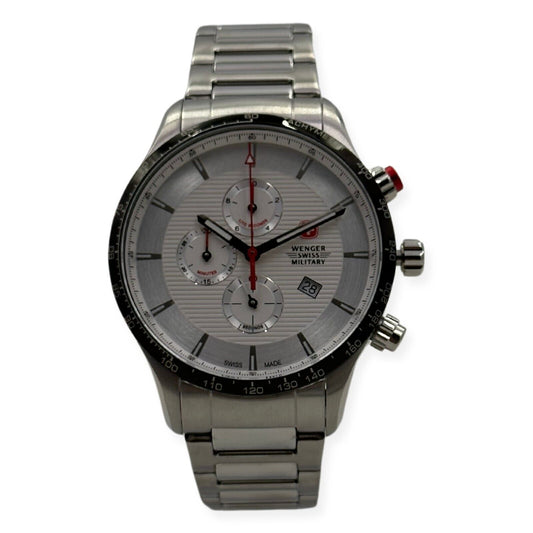 Wenger Active Men's Silver Stainless Steel Chronograph Watch - 01.9043.204C