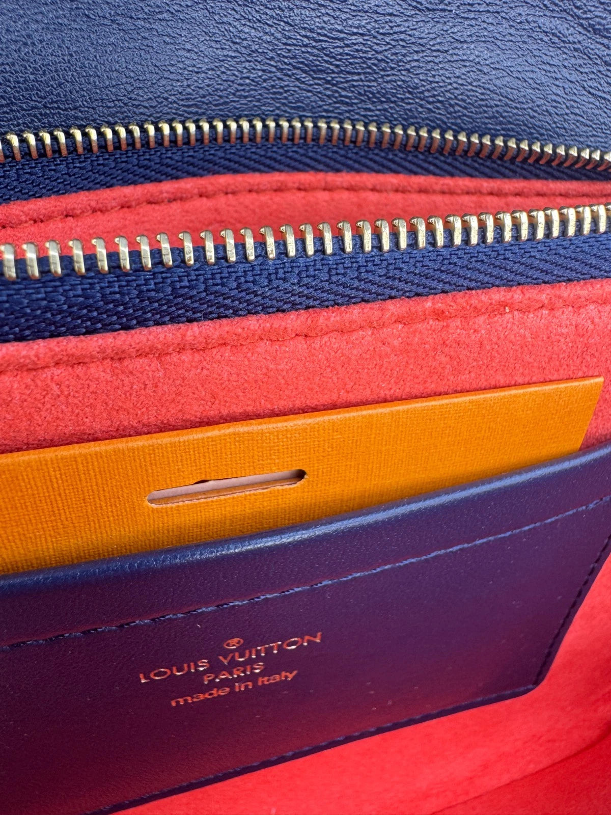 Louis Vuitton Multicolor Monogram Leather Wallet Navy Blue LV Logo