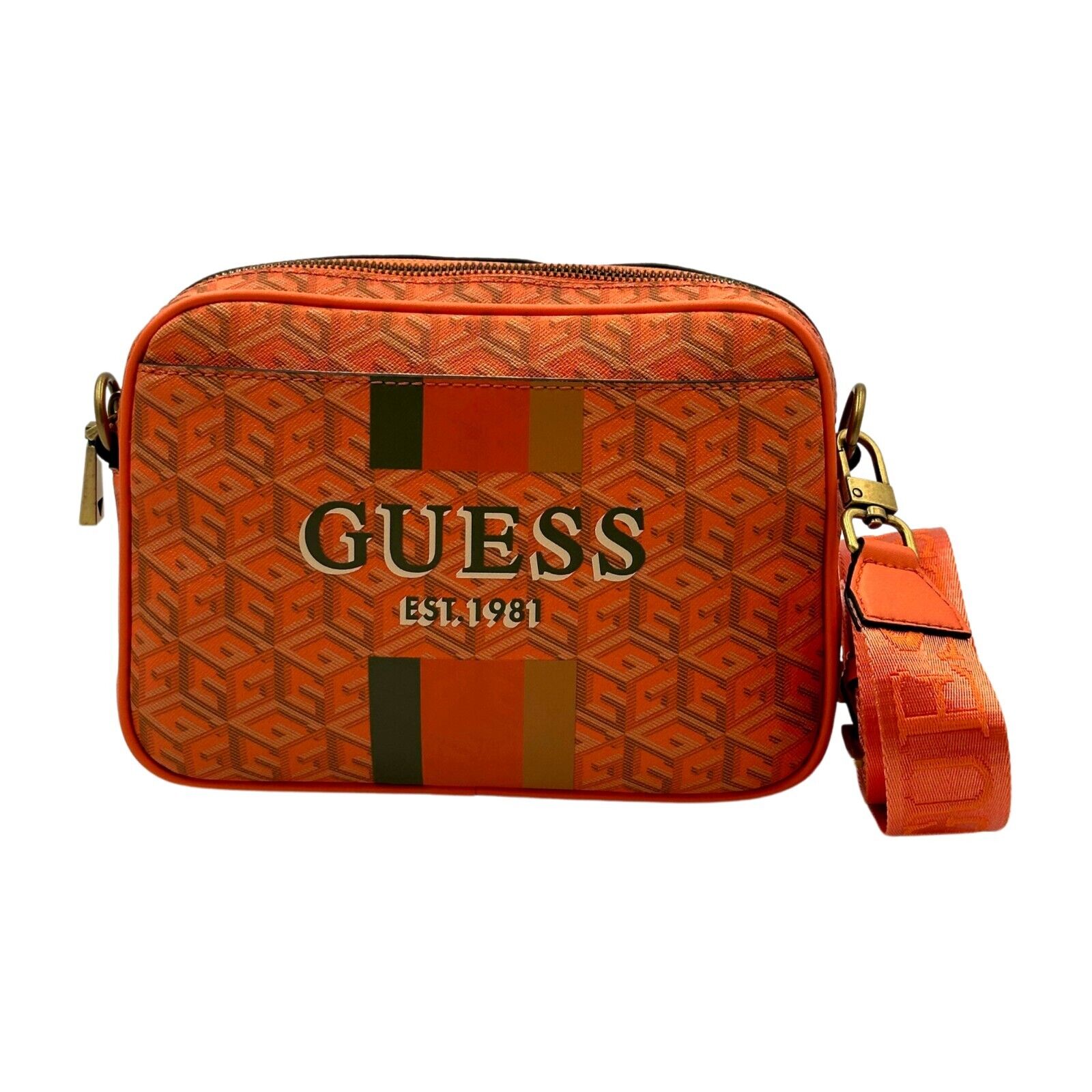 GUESS Vikky Camera Bag - Orange Logo