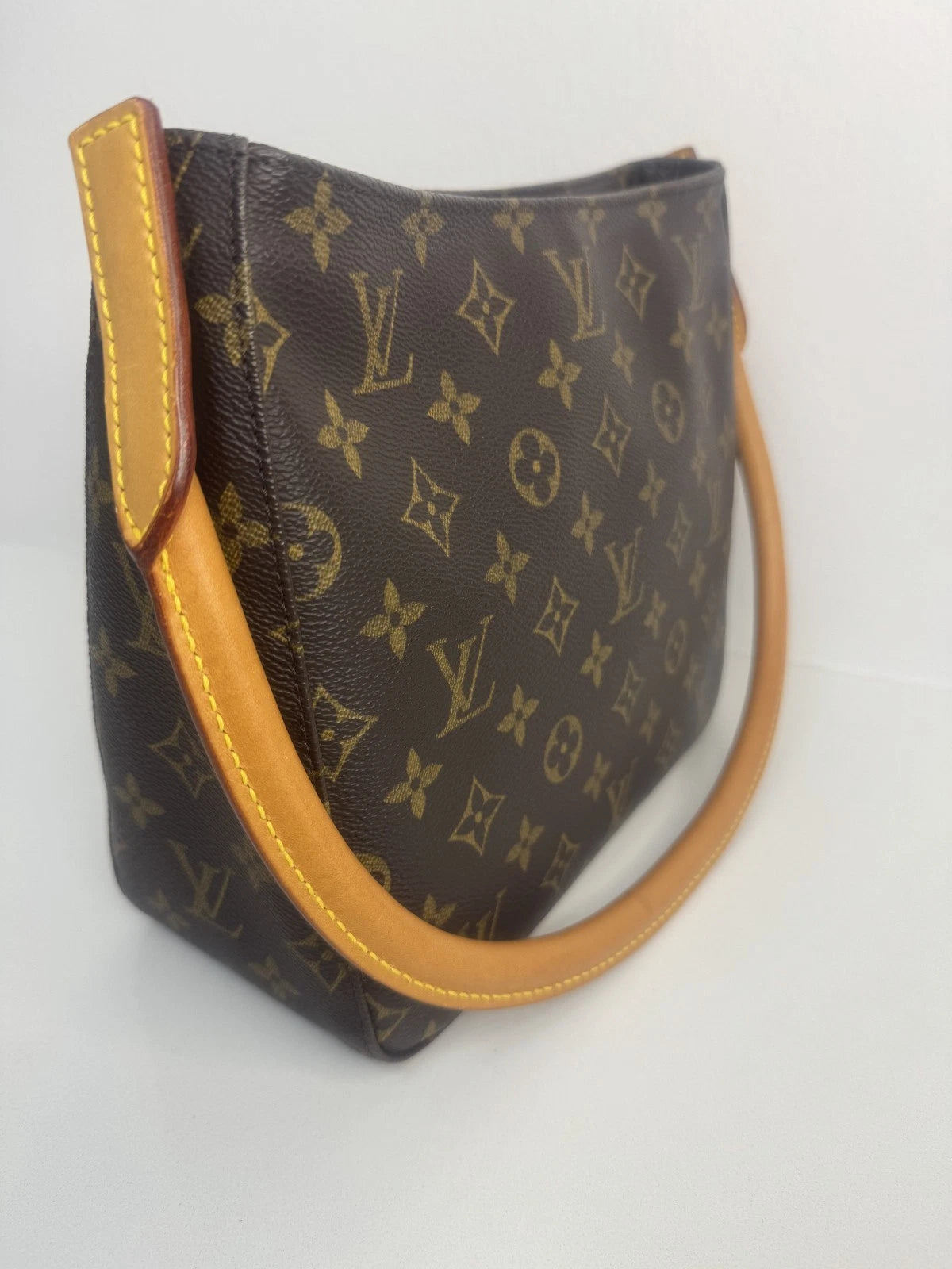 Louis Vuitton Looping Shoulder Bag MM Brown Canvas