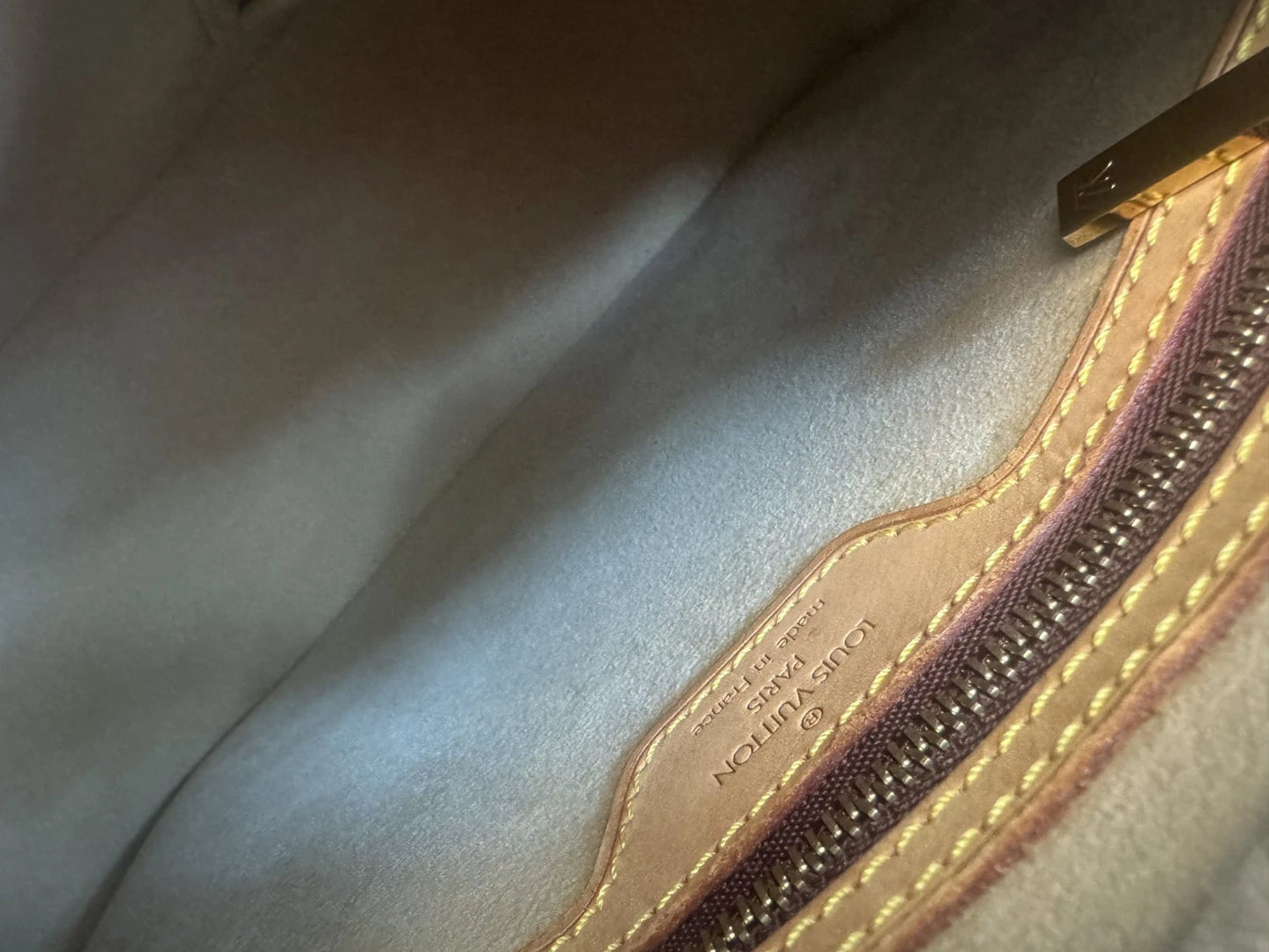 Louis Vuitton Looping Shoulder Bag MM Brown Canvas