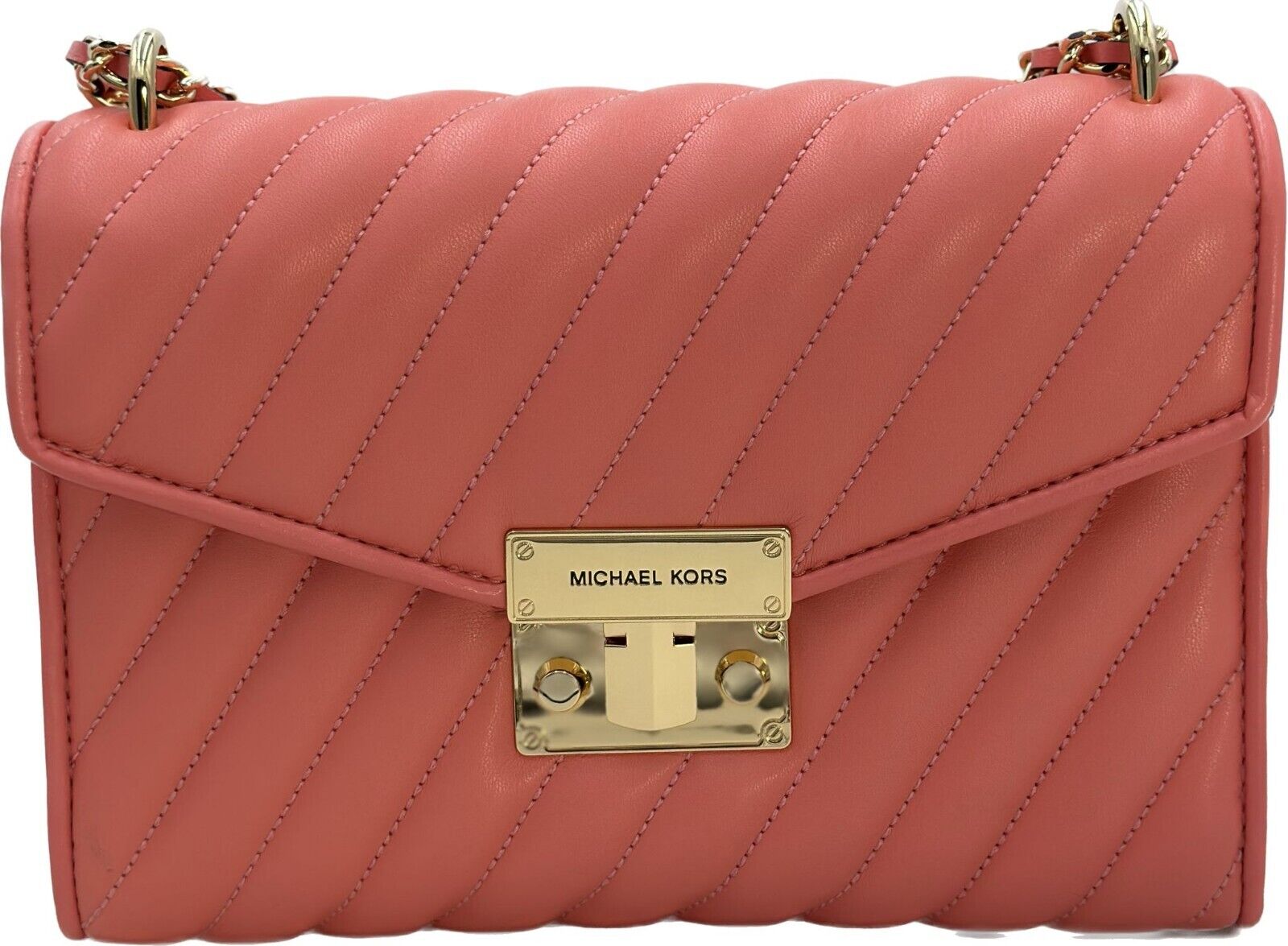 Michael Kors Women's Rose Vegan Leather Bag in Grapefruit - 193599735610