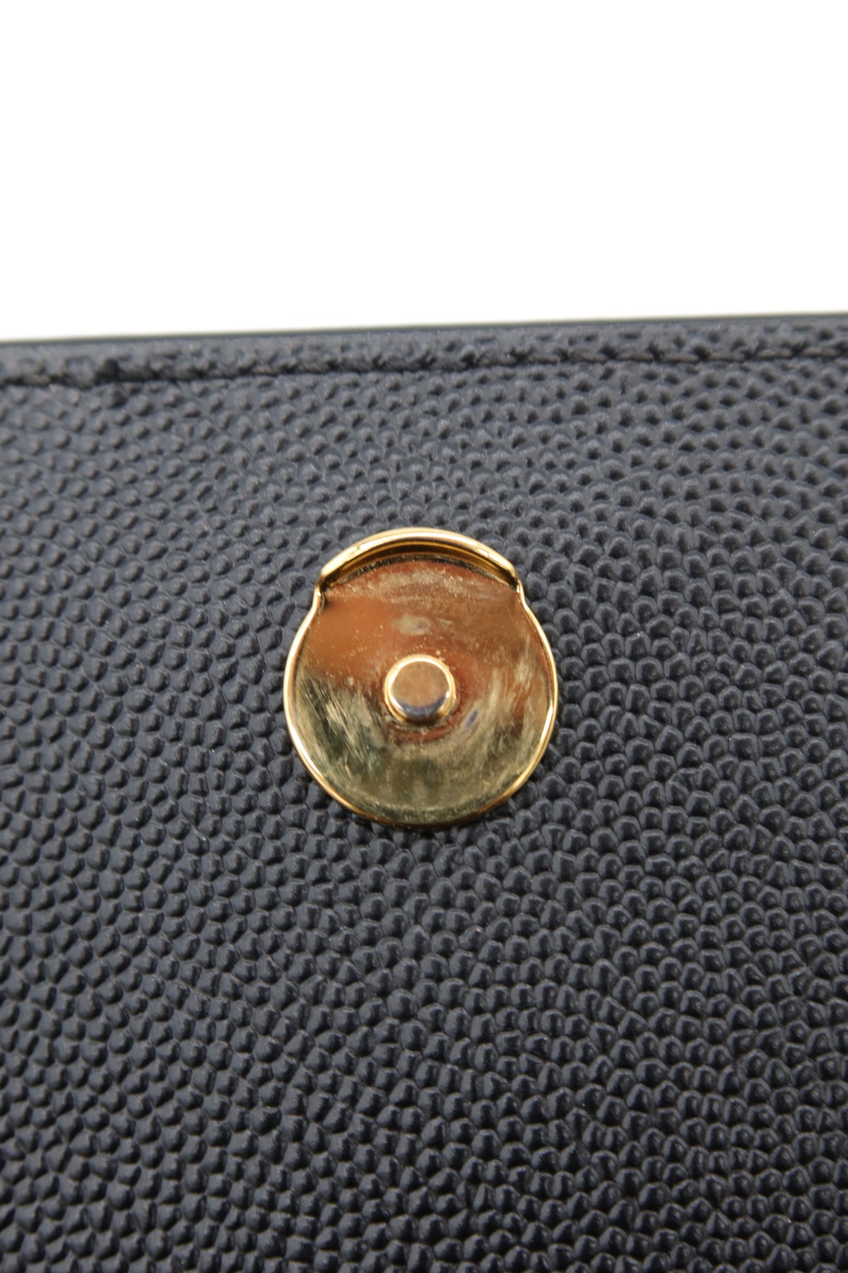 Saint Laurent Kate Black Grain de Poudre Leather Chain Wallet Clutch Gold YSL Logo – additional photo 10