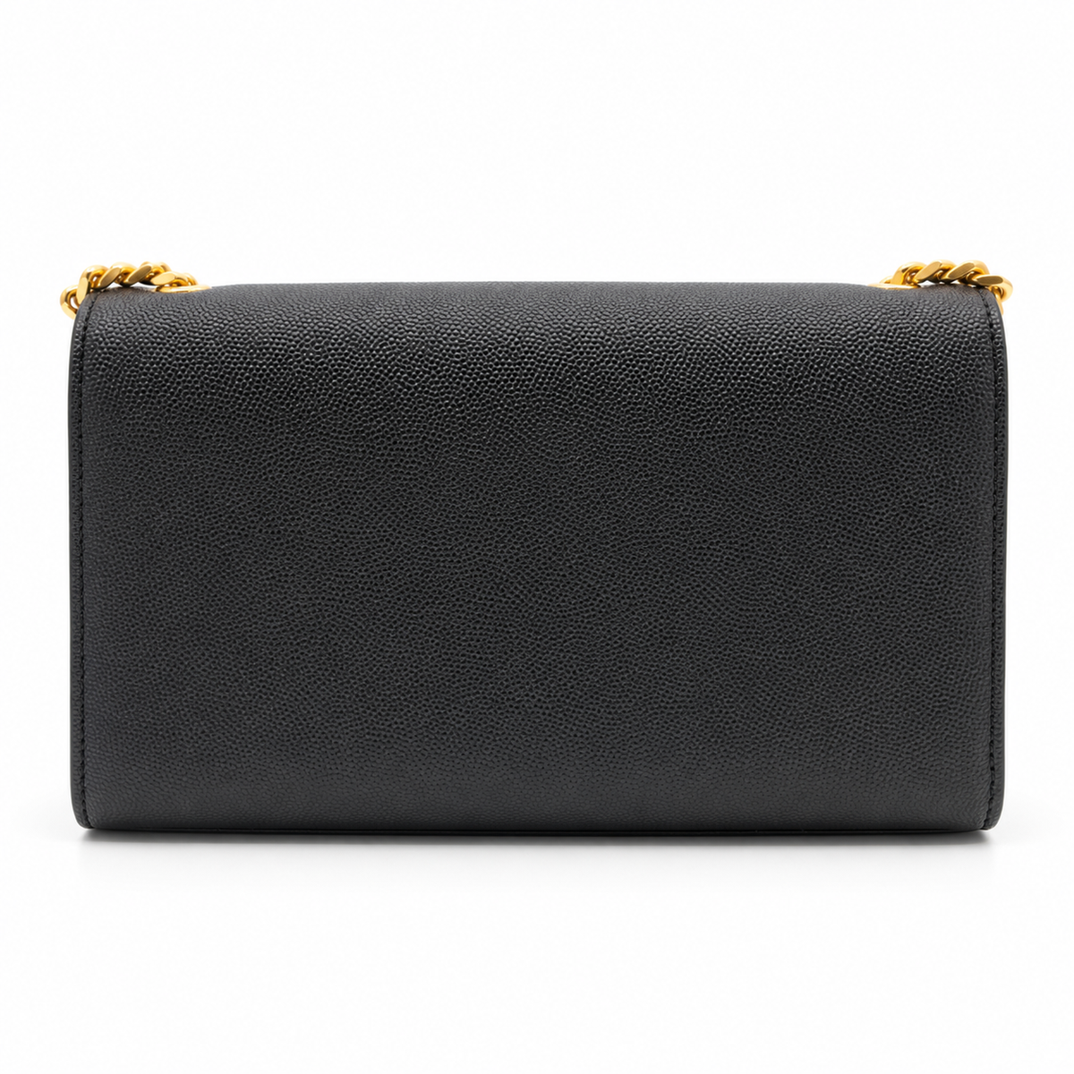 Saint Laurent Kate Black Grain de Poudre Leather Chain Wallet Clutch Gold YSL Logo – additional photo 3