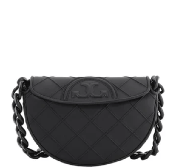 Tory Burch  Fleming Soft Mini Crescent Bag - Black