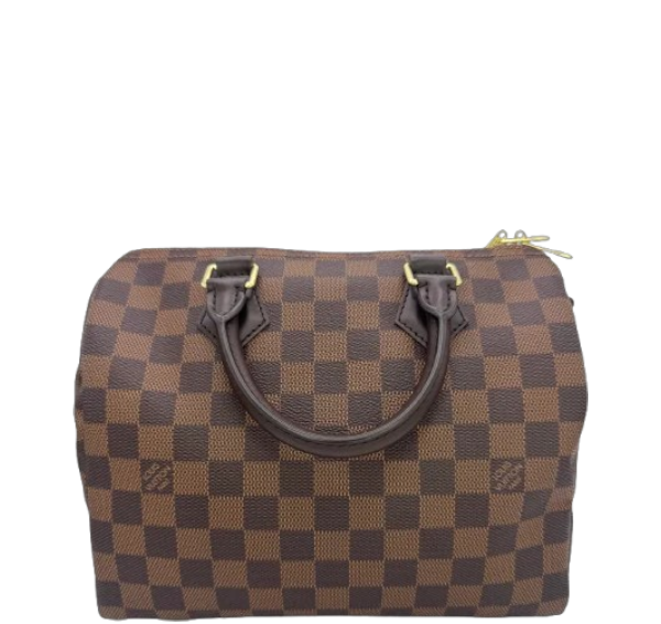 Louis Vuitton Speedy 25 Damier Ebene Canvas Brown Top Handle Handbag