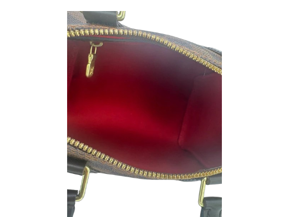 Louis Vuitton Speedy 25 Damier Ebene Canvas Brown Top Handle Handbag