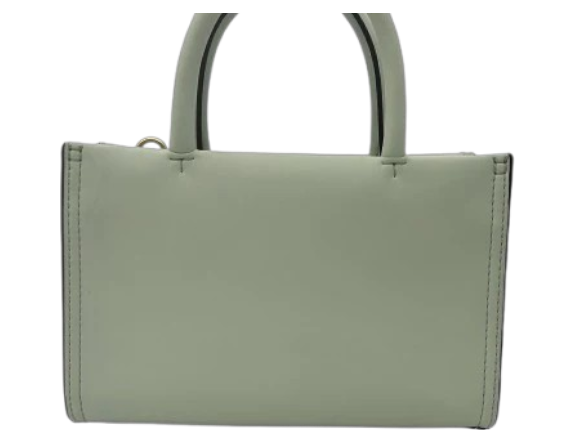 Tory Burch Mini Ella Leather Tote Bag – Green – Double T Logo Handbag New W/O Tags
