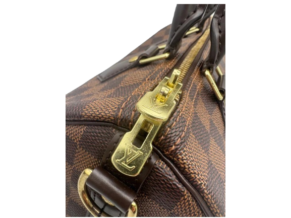 Louis Vuitton Speedy 25 Damier Ebene Canvas Brown Top Handle Handbag