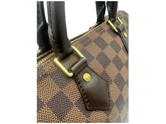 Louis Vuitton Speedy 25 Damier Ebene Canvas Brown Top Handle Handbag