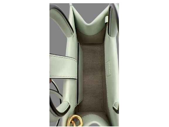 Tory Burch Mini Ella Leather Tote Bag – Green – Double T Logo Handbag New W/O Tags