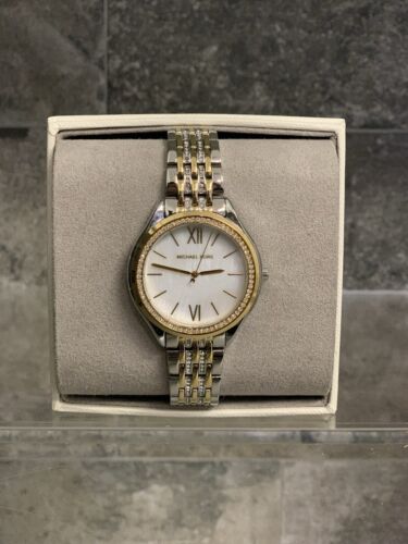 Michael Kors Women's Mindy Two-Tone Stainless Steel Bracelet Watch MK7084
