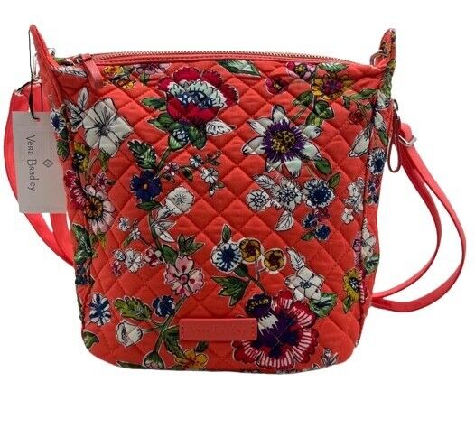 Vera Bradley Carson Mini Hobo Coral Floral Crossbody