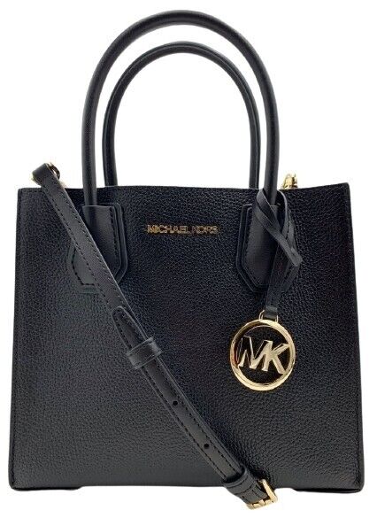Michael Kors Signature Leather Logo Small Mercer Crossbody Bag