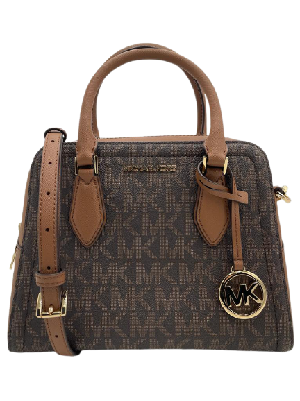 Michael Kors Ayden Signature Logo Medium Dome Satchel Bag