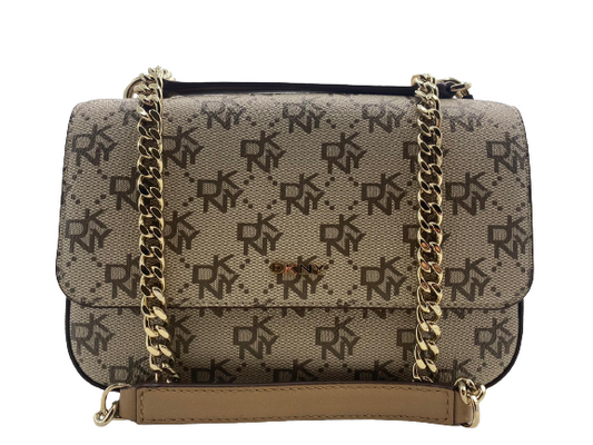 DKNY Gramercy Sina Light Signature Logo Brown Crossbody Handbag