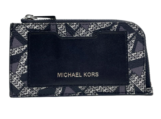Michael Kors Cooper Small Black/White Multi Zip Wallet