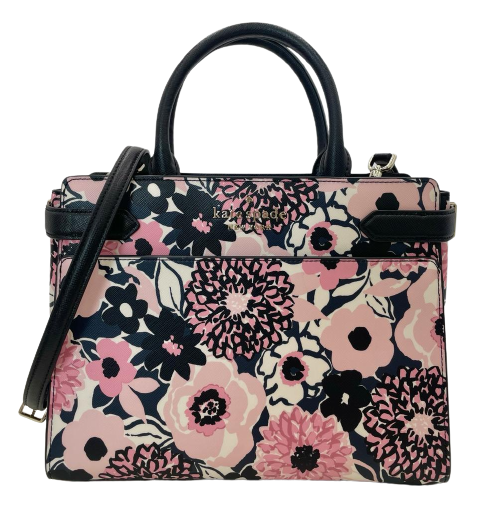 Kate Spade Staci Dahlia Floral Pink Multi Crossbody Satchel Bag