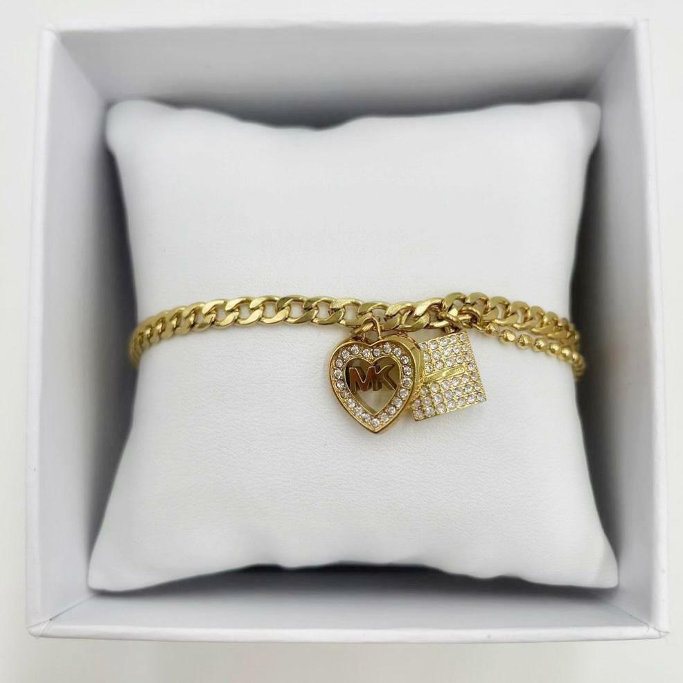 Michael Kors Gold Tone Stainless Steel Bracelets