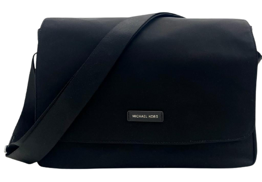 Michael Kors Kent Men's Black Nylon Flap Messenger Crossbody Bag